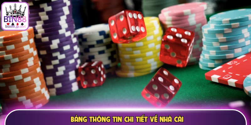 Bảng thông tin chi tiết về nhà cái